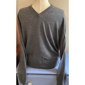 Peter Millar Men’s Gray Medium 100% Merino Wool Shirt